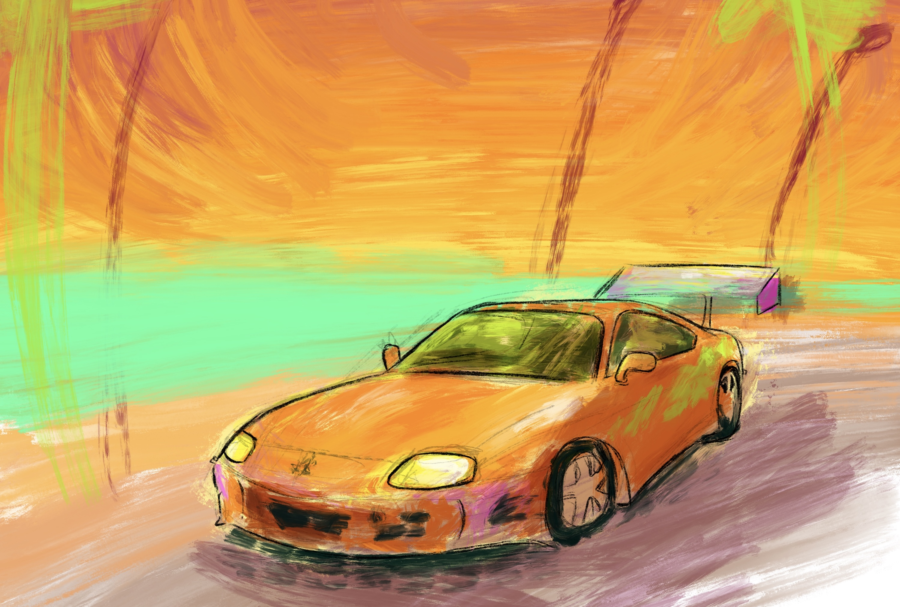 car drawing